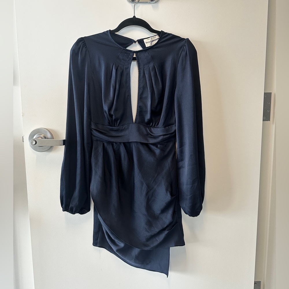 Open Back Mini Blue dress